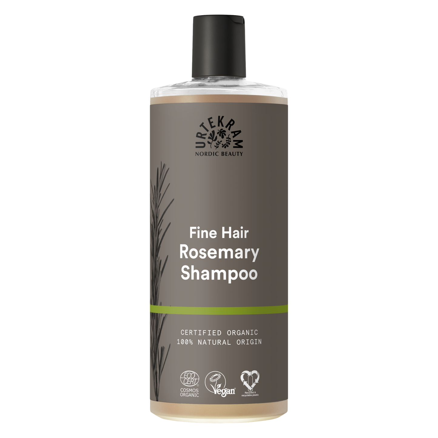 Urtekram Rosemary Shampoo bottle on a white background
