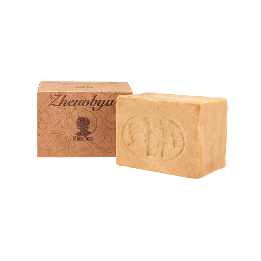 Aleppo 6% bar soap with Zhenobya branding on a white background