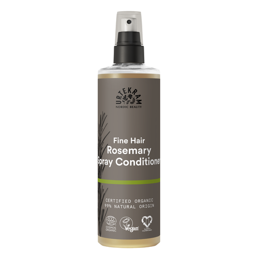 Urtekram Rosemary Spray Conditioner bottle on a white background
