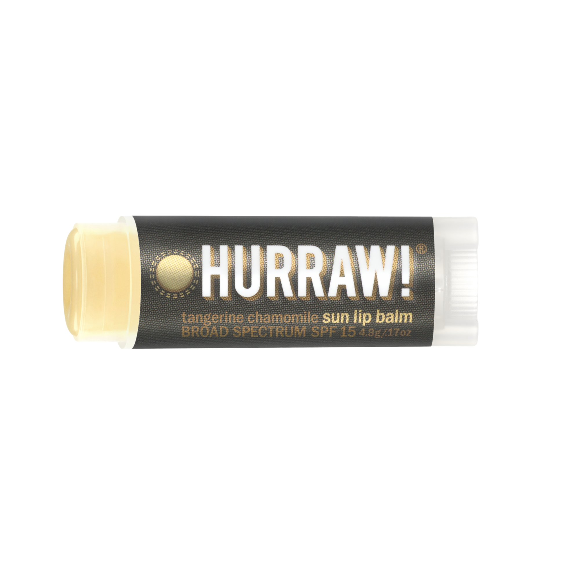 Hurraw! sun lip balm tube on a white background
