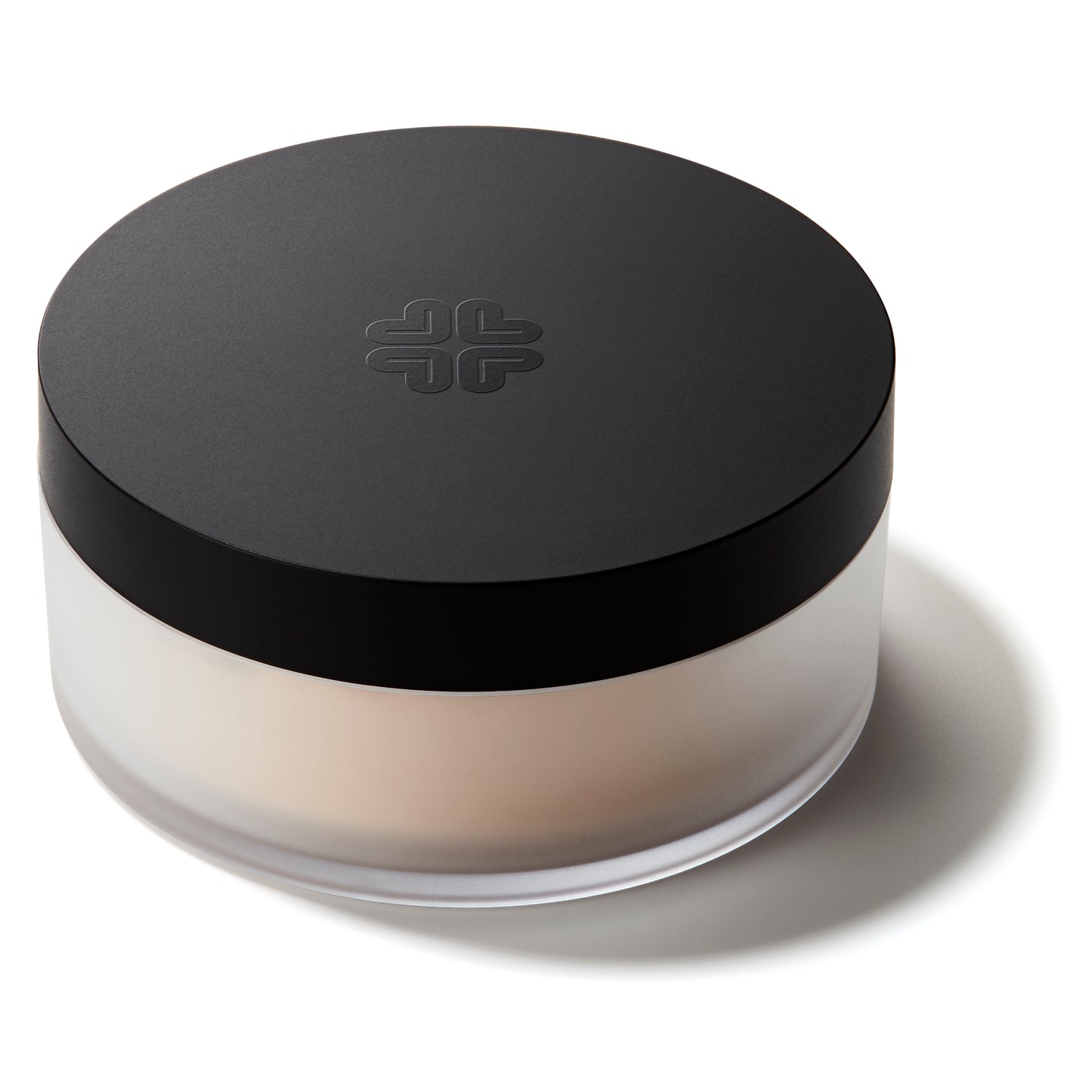Lily Lolo mineral foundation SPF15 jar with black lid on a white background